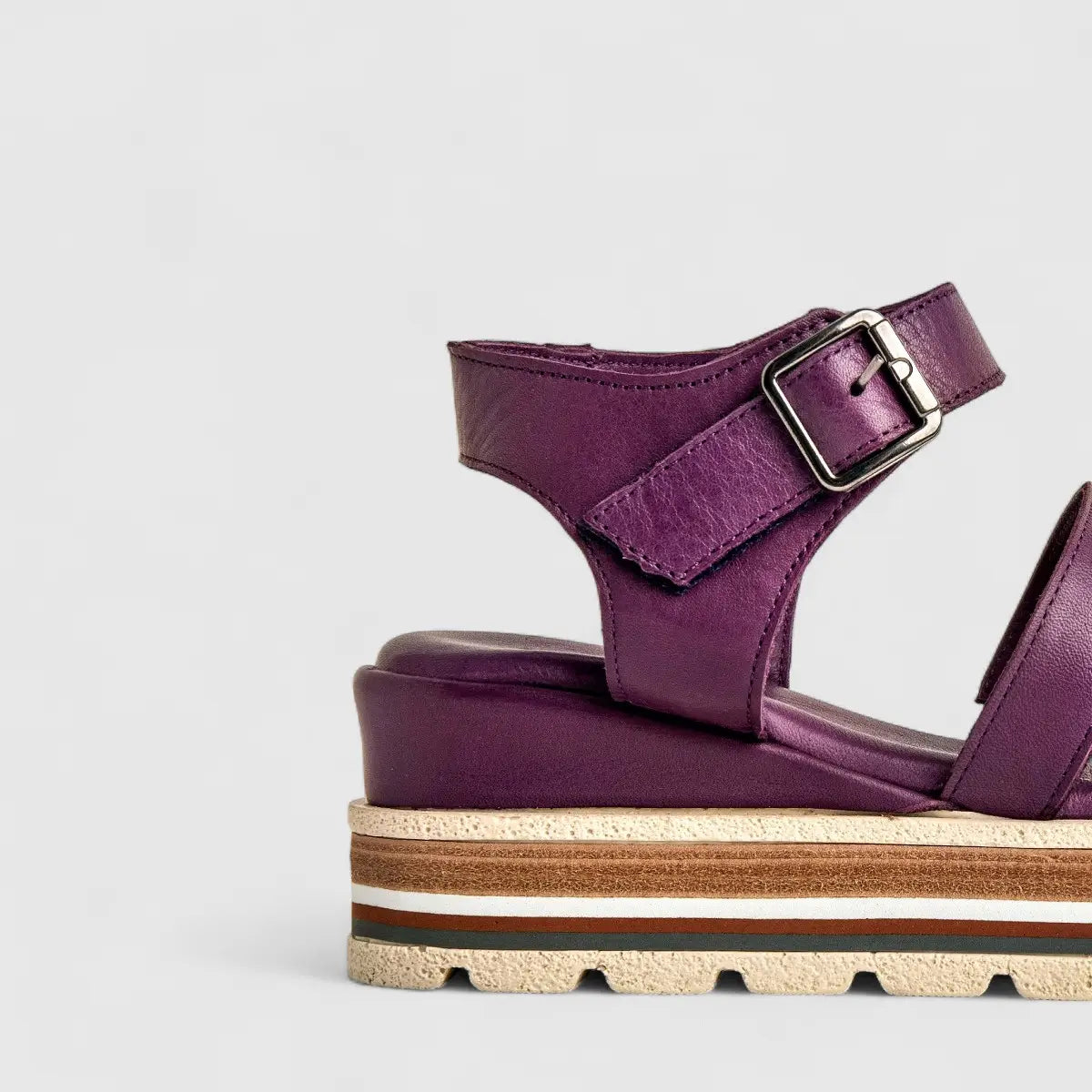Dimato Ladies Leather Comfort Sandal 002.8454 Purple DS229