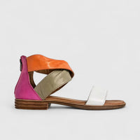 Dimato Ladies Leather Comfort Sandal 002.8548 Multi DS232