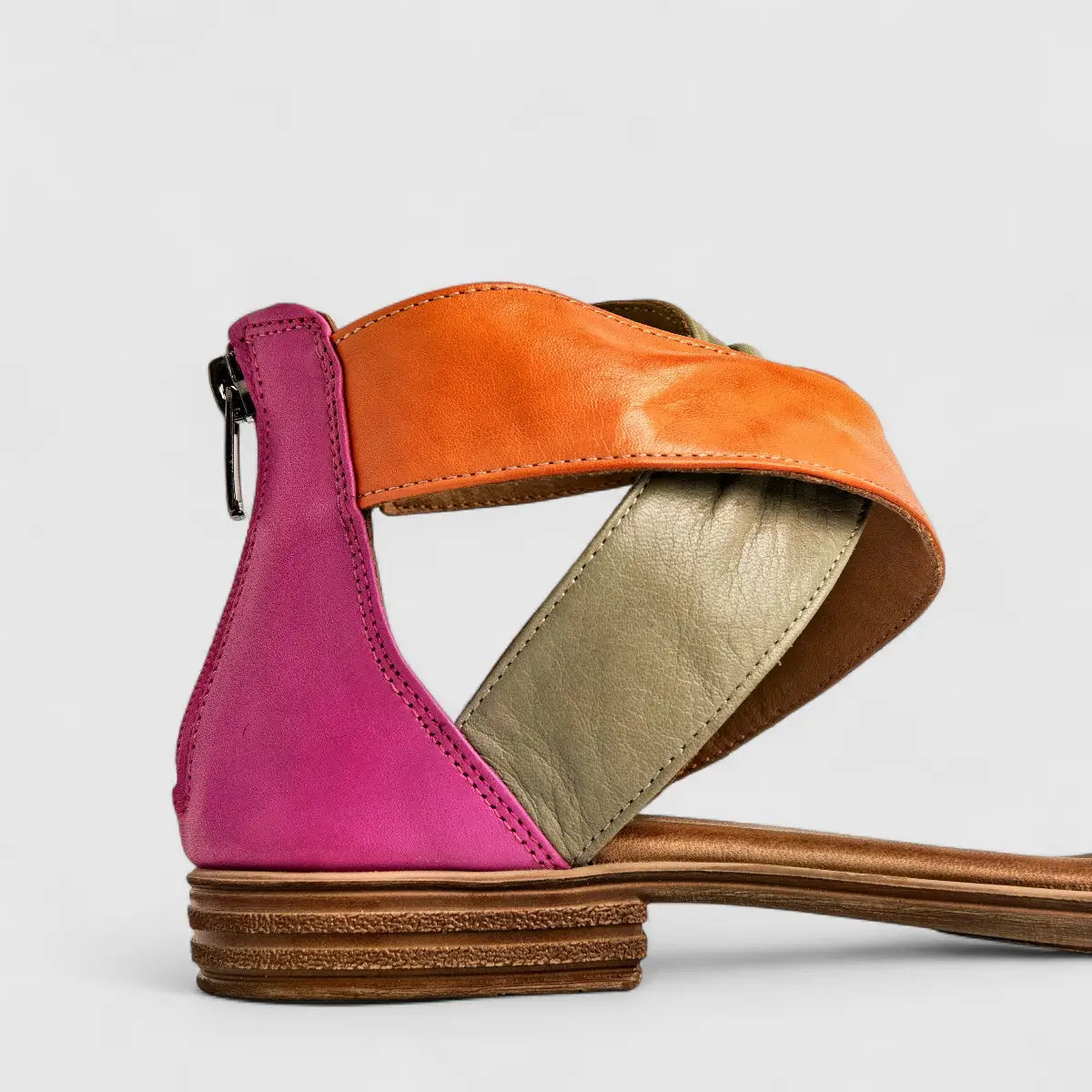 Dimato Ladies Leather Comfort Sandal 002.8548 Multi DS232