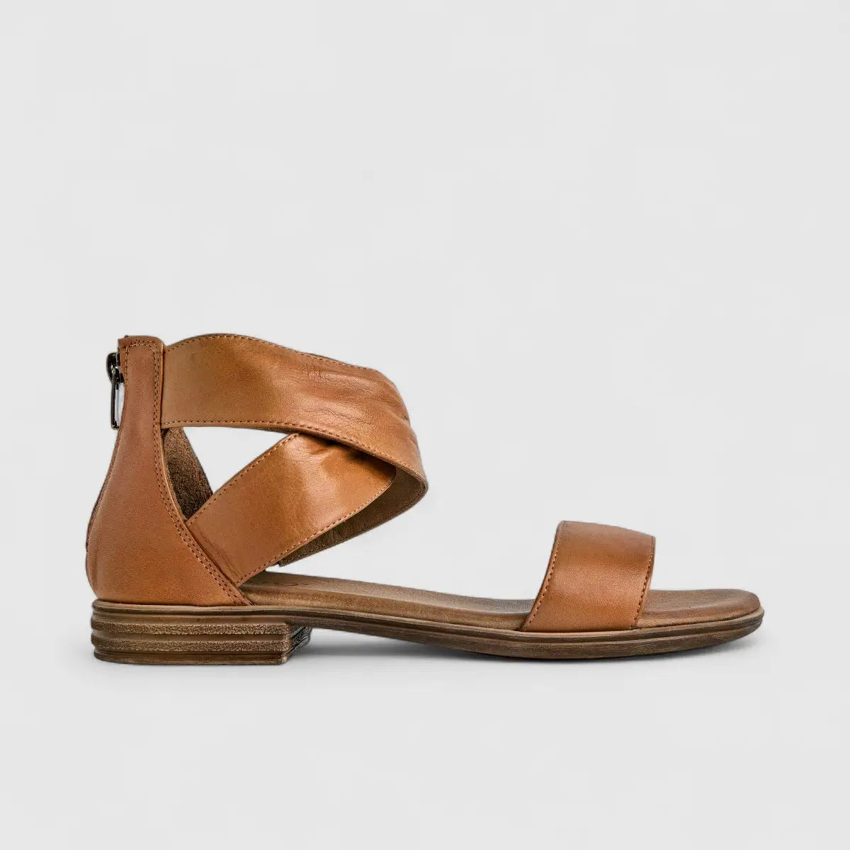 Dimato Ladies Leather Comfort Sandal 002.8548 Tan DS231