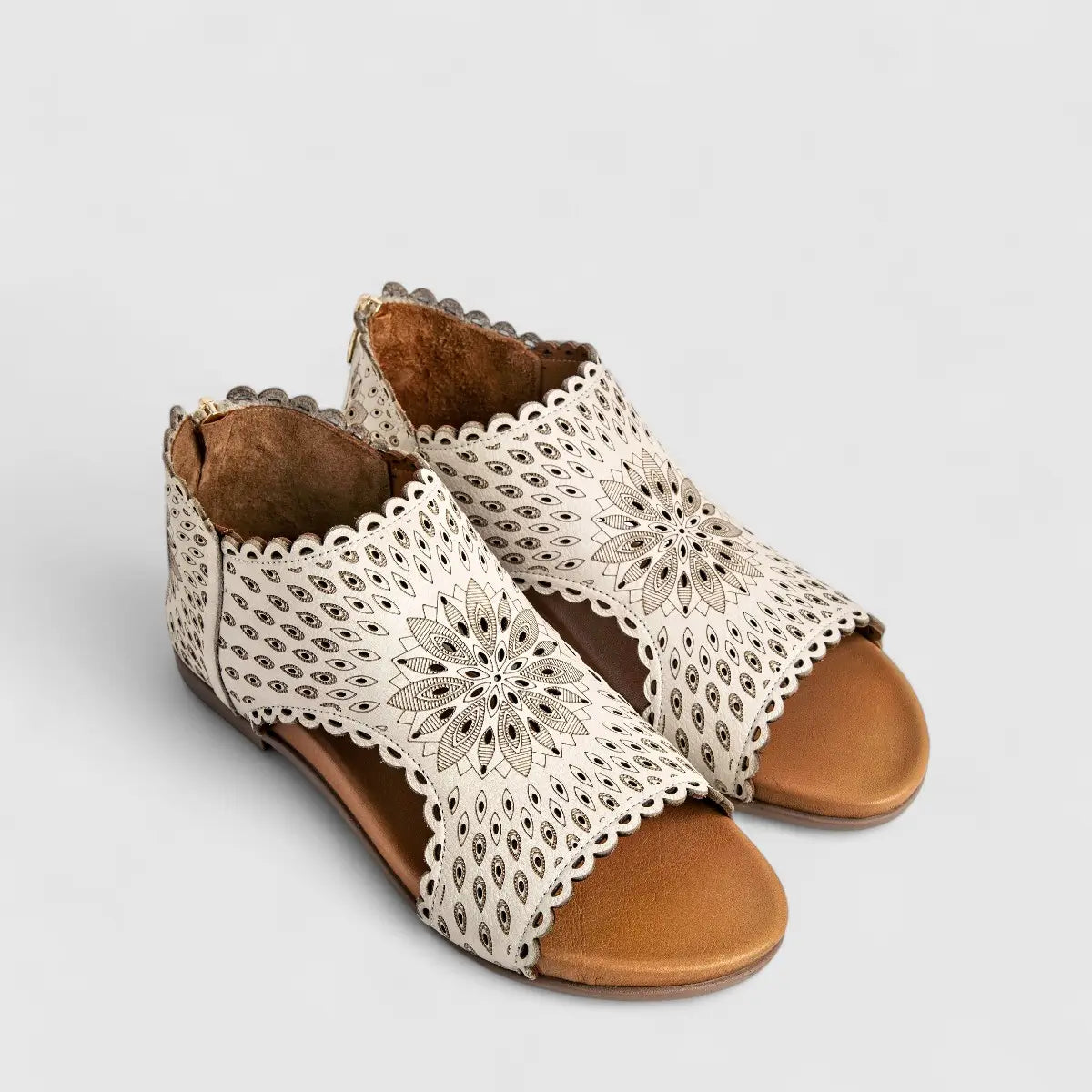 Dimato Ladies Leather Comfort Sandal 080.24492-1 Cream DS215
