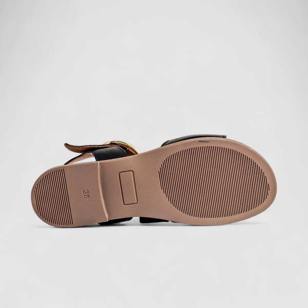Dimato Ladies Leather Comfort Sandal 080.24495 Black DS217