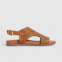 Dimato Ladies Leather Comfort Sandal 080.24497 Tan DS216