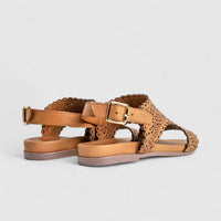 Dimato Ladies Leather Comfort Sandal 080.24497 Tan DS216