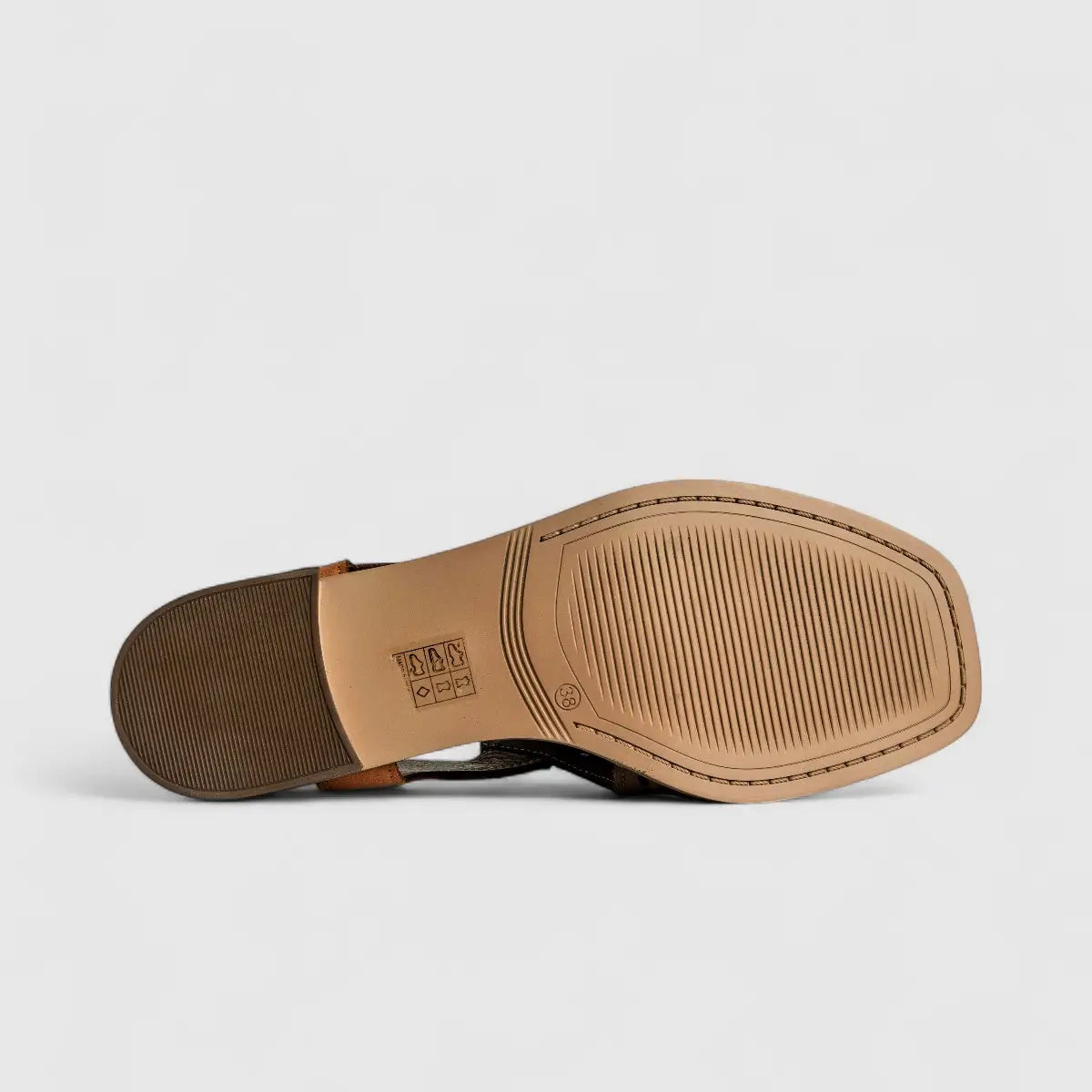 Dimato Ladies Leather Comfort Sandal 080.24497 Tan DS216