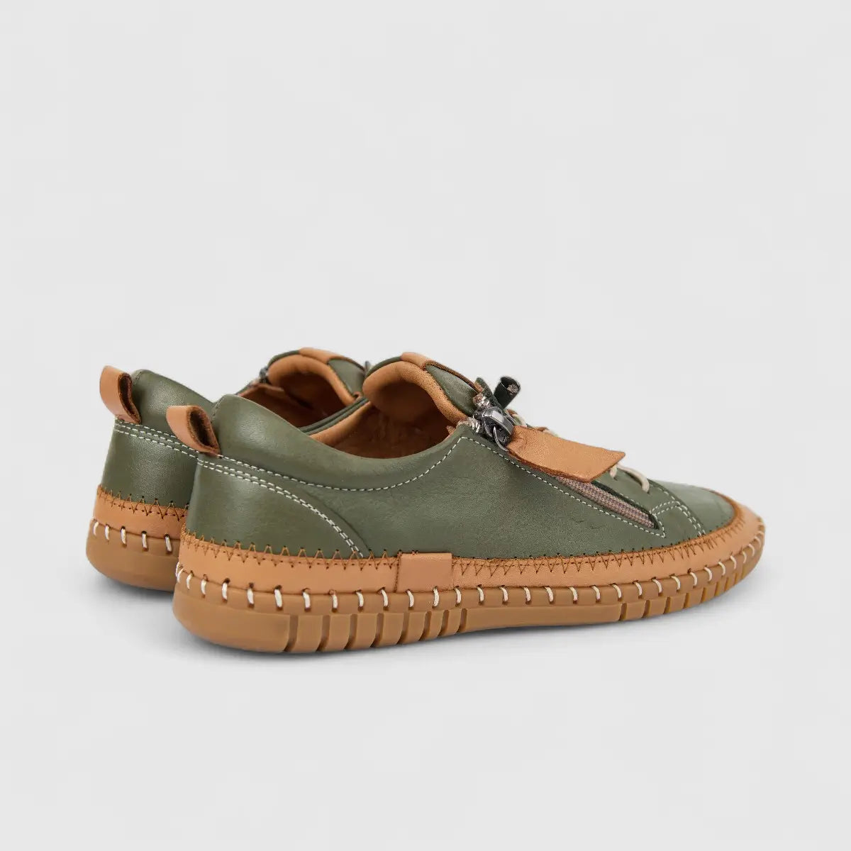 Dimato Ladies Leather Comfort Sneaker 132.305 Green DS243