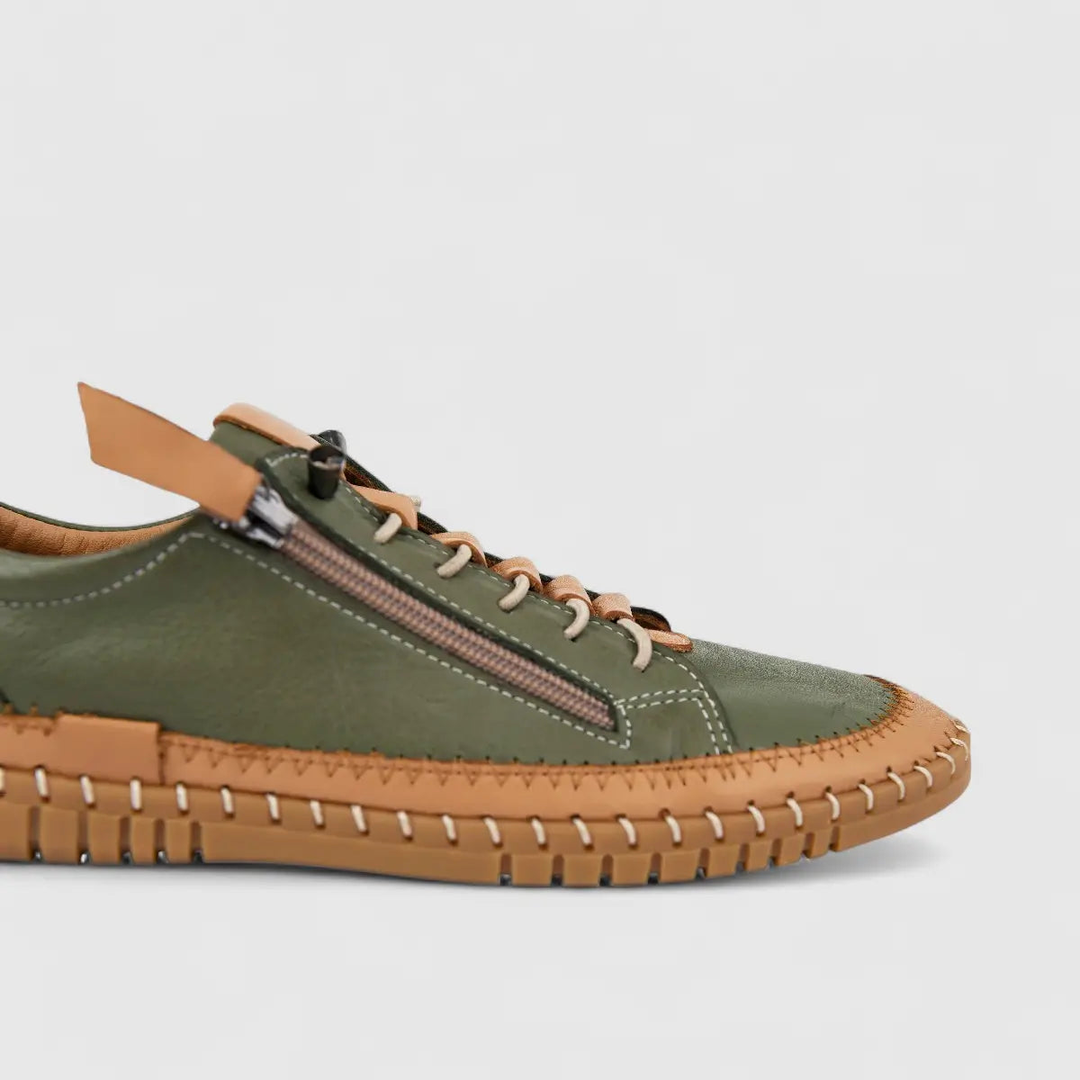 Dimato Ladies Leather Comfort Sneaker 132.305 Green DS243