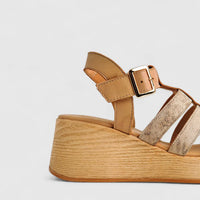 Dimato Ladies Leather Comfort Wedge Sandal 002.10084-1 Beige DS224
