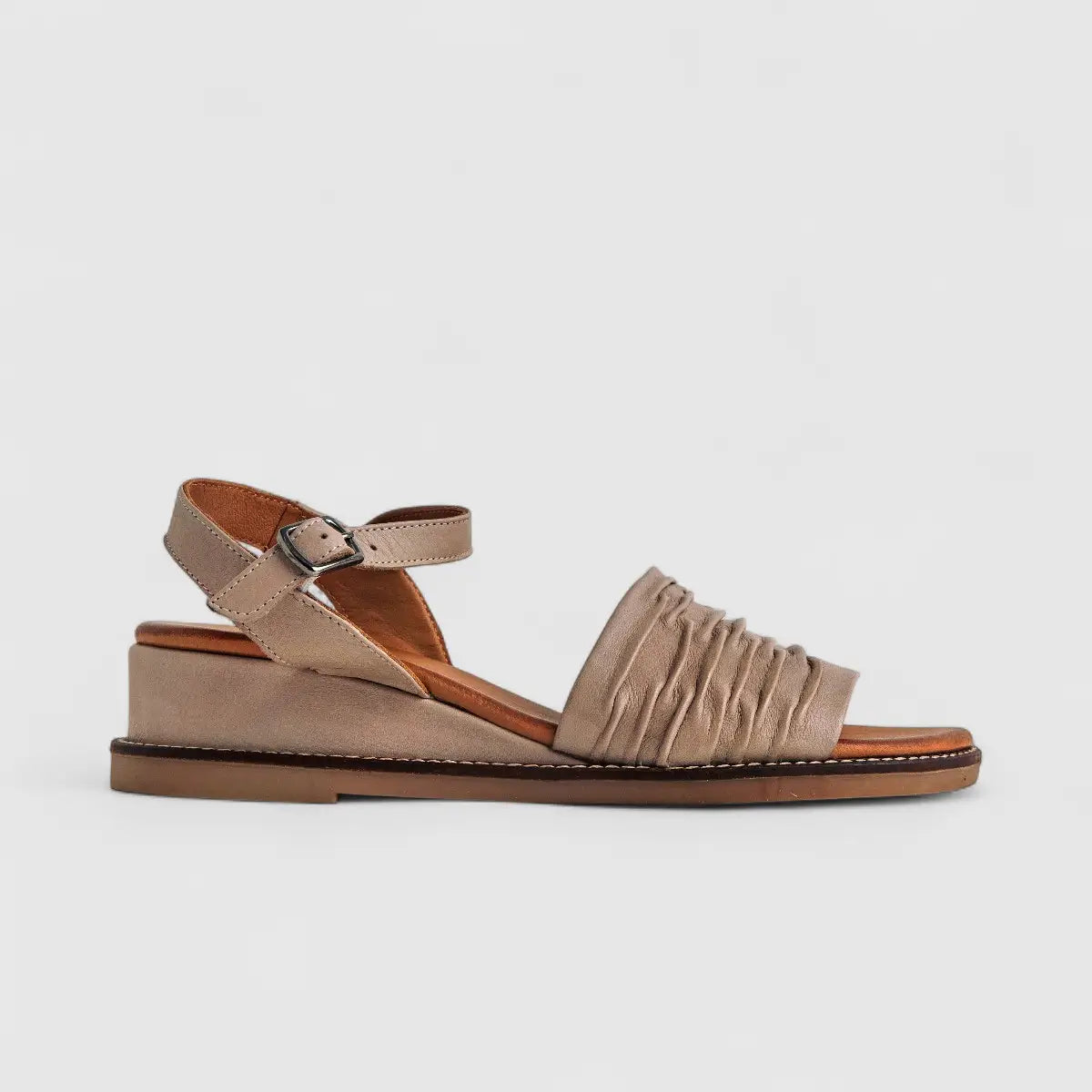 Dimato Ladies Leather Comfort Wedge Sandal 118.808 Beige DS220