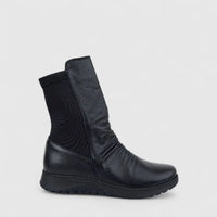 Dimato Ladies Leather Comfort Mid Calf Boot 015.5018-SK Black DM83