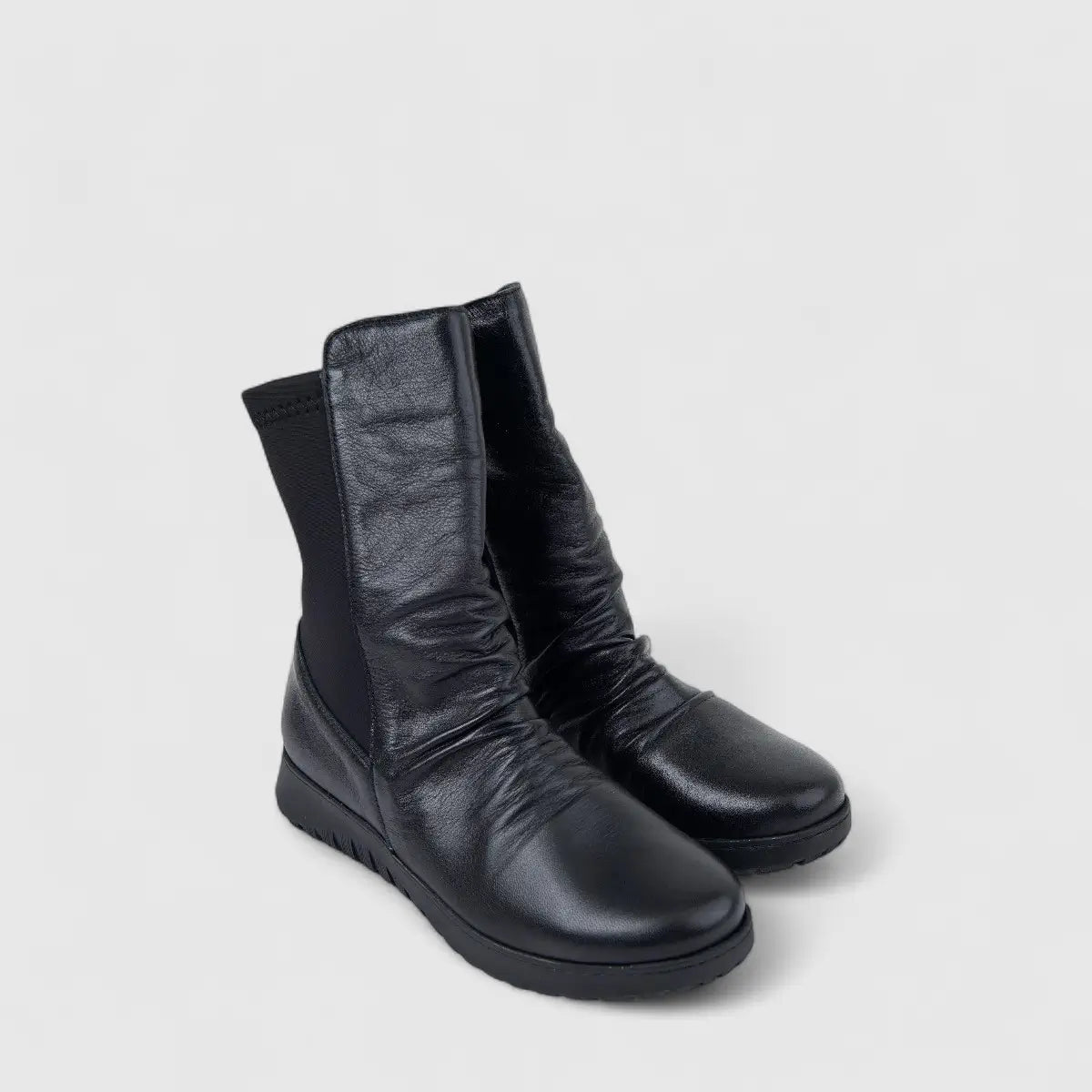 Dimato Ladies Leather Comfort Mid Calf Boot 015.5018-SK Black DM83