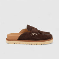 Dimato Ladies Suede Comfort Clog 127.23026 Chocolate DS240