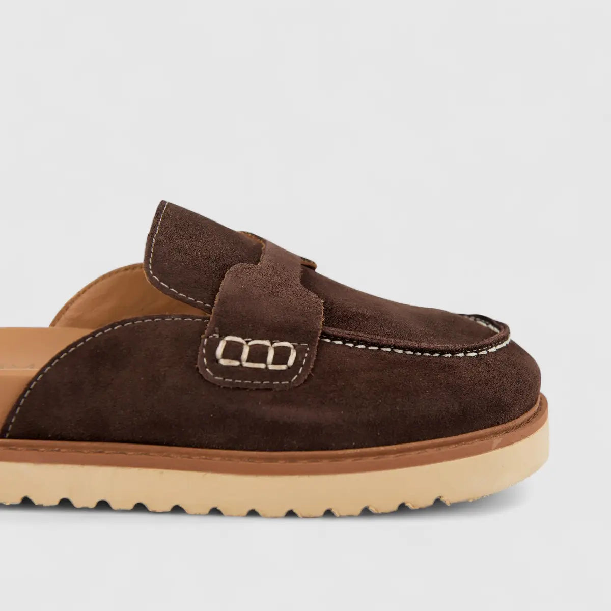 Dimato Ladies Suede Comfort Clog 127.23026 Chocolate DS240