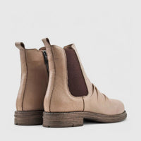 Dimato Leather Boot Beige 002.4003 Boots | familyshoecentre