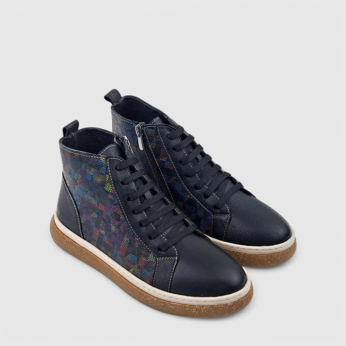 Dimato Leather Casual Boot Black Multi 003.1216 Boots | familyshoecentre