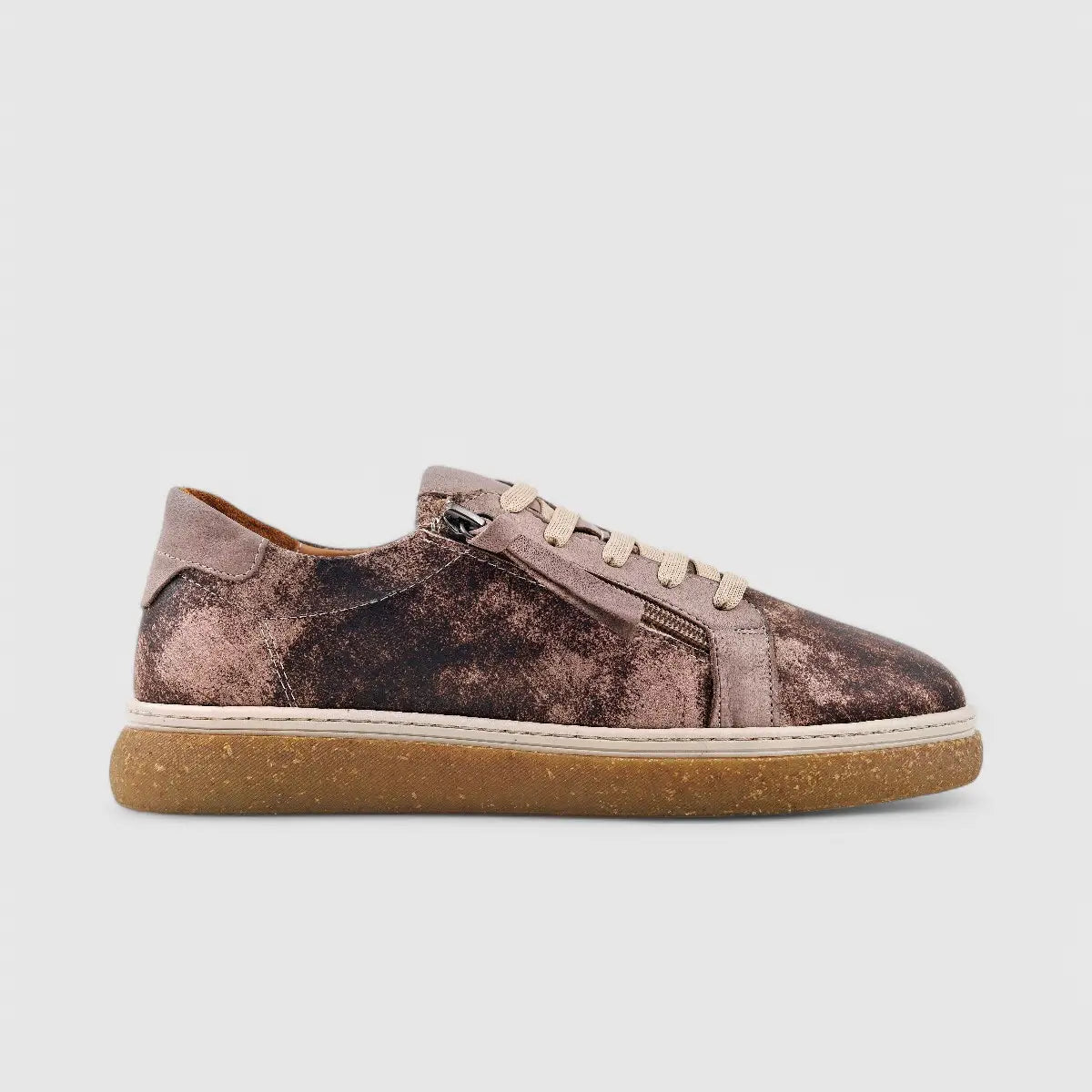 Dimato Leather Casual Sneaker Brown 003.1800 Sneakers | familyshoecentre