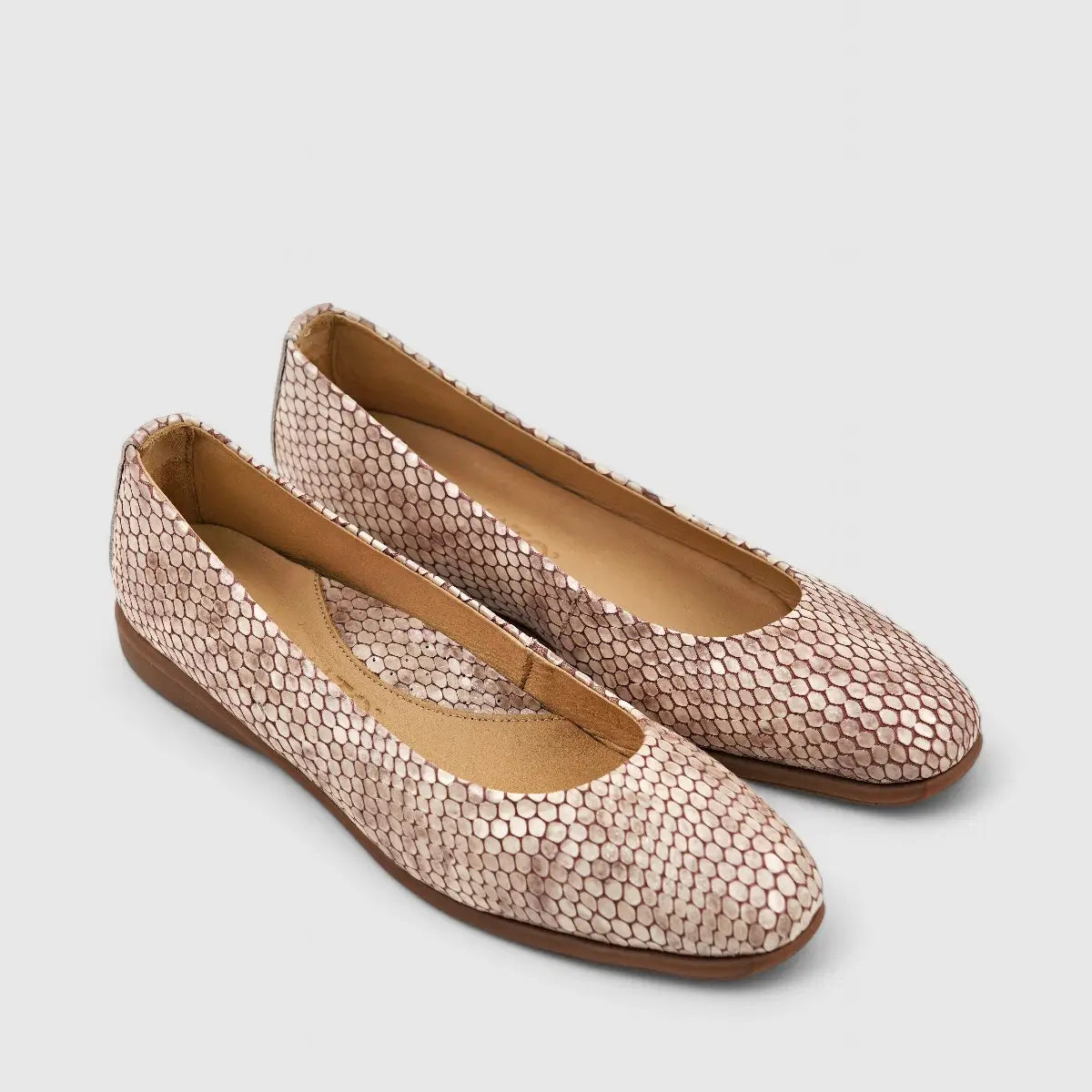Dimato Leather Comfort Wedge Beige 056.2220 Wedges | familyshoecentre