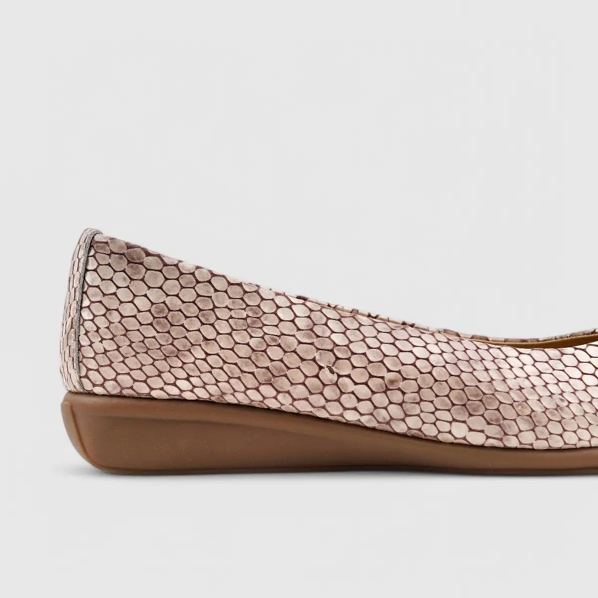 Dimato Leather Comfort Wedge Beige 056.2220 Wedges | familyshoecentre