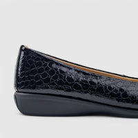 Dimato Leather Comfort Wedge Black 056.2220 Wedges | familyshoecentre
