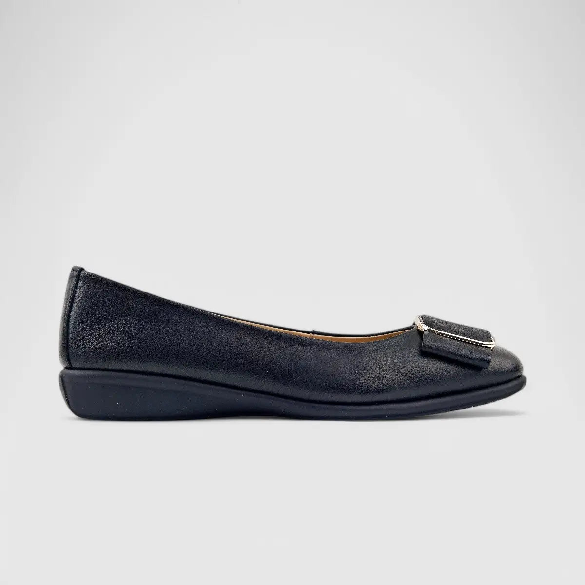 Dimato Leather Comfort Wedge Black  056.2221 Wedges | familyshoecentre