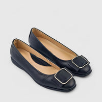 Dimato Leather Comfort Wedge Black  056.2221 Wedges | familyshoecentre