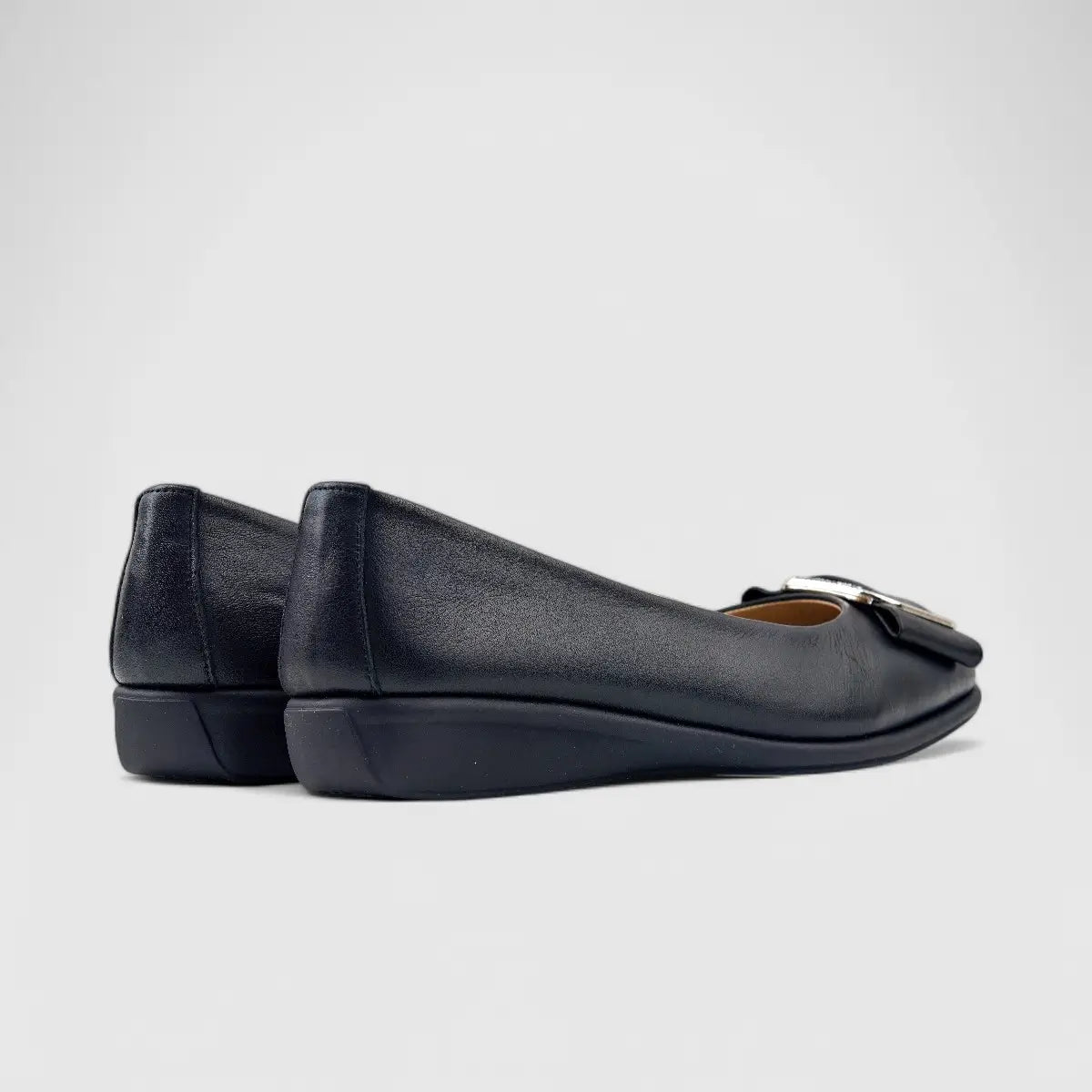 Dimato Leather Comfort Wedge Black  056.2221 Wedges | familyshoecentre