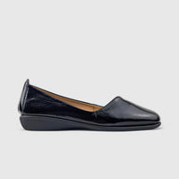 Dimato Leather Comfort Wedge Black 056.2223 Wedges | familyshoecentre