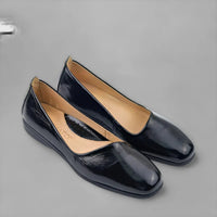 Dimato Leather Comfort Wedge Black 056.2223 Wedges | familyshoecentre