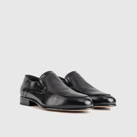 Dress Comfort Slip Ons 6934 Black Deer Skin Slip-ons | familyshoecentre