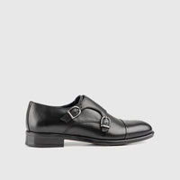 Dress Double Monk Loafers Black 9769/1 Oxfords | familyshoecentre