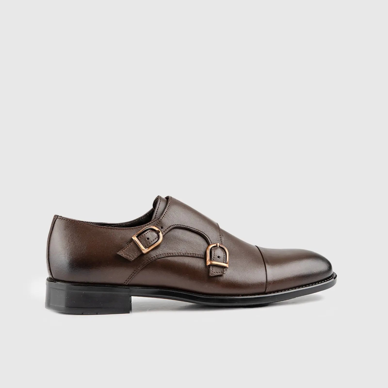 Dress Double Monk Loafers Brown 9769/2 Oxfords | familyshoecentre