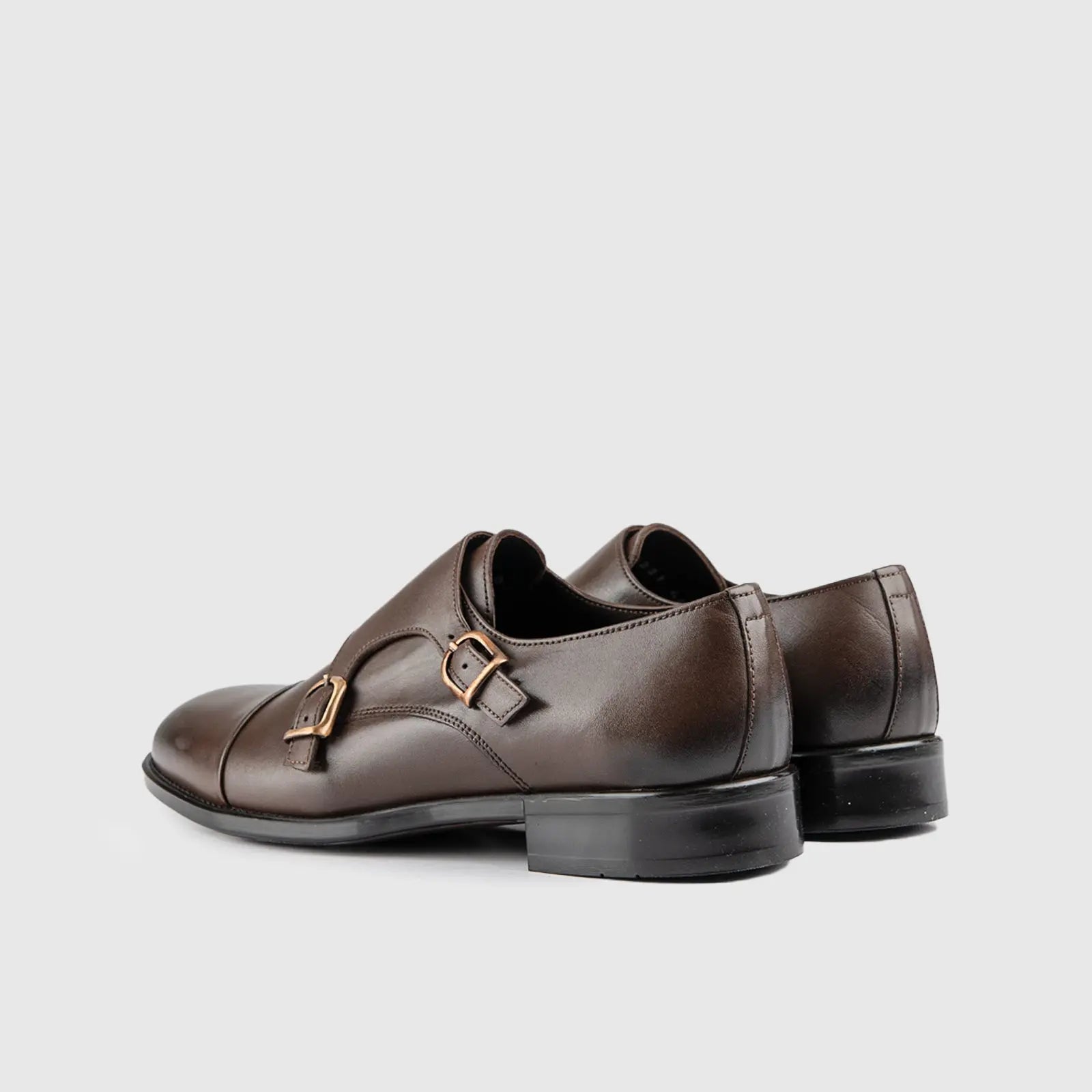Dress Double Monk Loafers Brown 9769/2 Oxfords | familyshoecentre