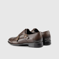 Dress Double Monk Loafers Brown 9769/2 Oxfords | familyshoecentre