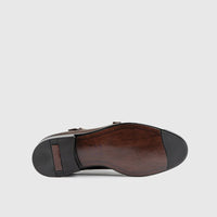 Dress Double Monk Loafers Brown 9769/2 Oxfords | familyshoecentre