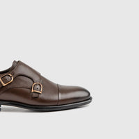 Dress Double Monk Loafers Brown 9769/2 Oxfords | familyshoecentre