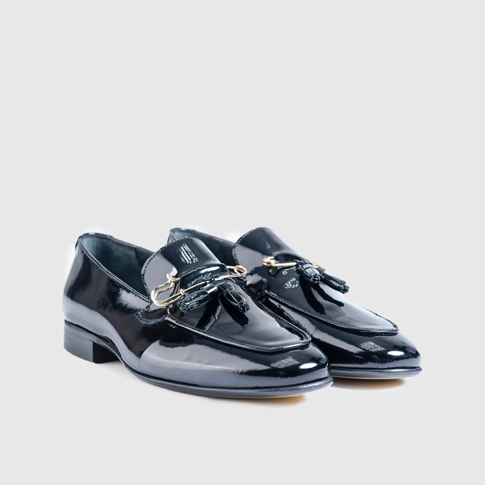 Dress Loafers 8525 Black Patent Gents | familyshoecentre