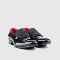 Dress Loafers Stingray Material Black EL024 Loafers | familyshoecentre