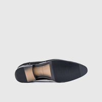 Dress Loafers Stingray Material Black EL024 Loafers | familyshoecentre