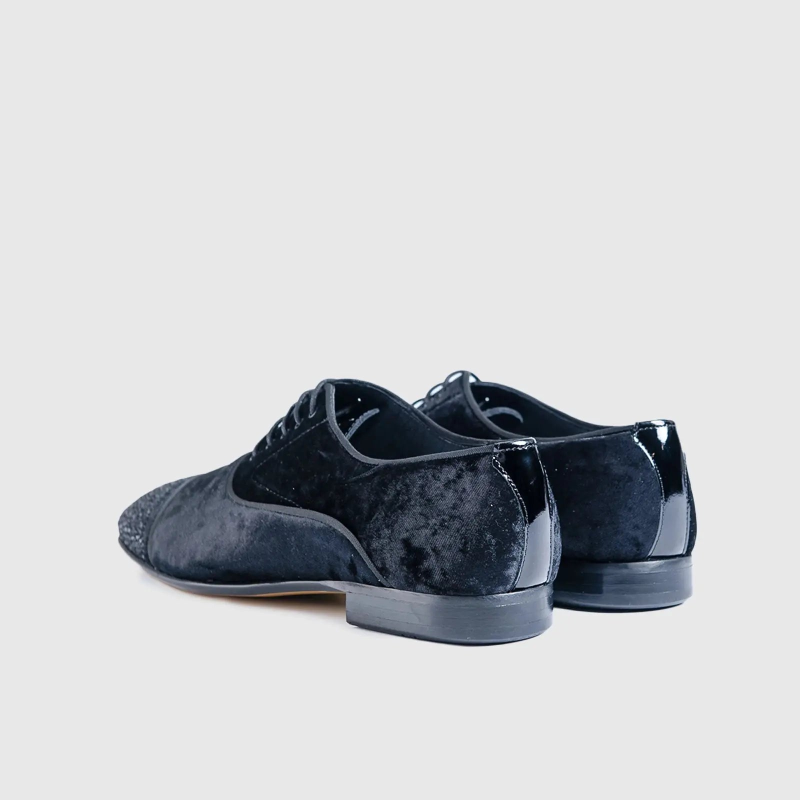 Dress Oxfords 22958 Black Velvet Gents | familyshoecentre