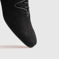Dress Oxfords 6583 Black Suede Oxfords | familyshoecentre