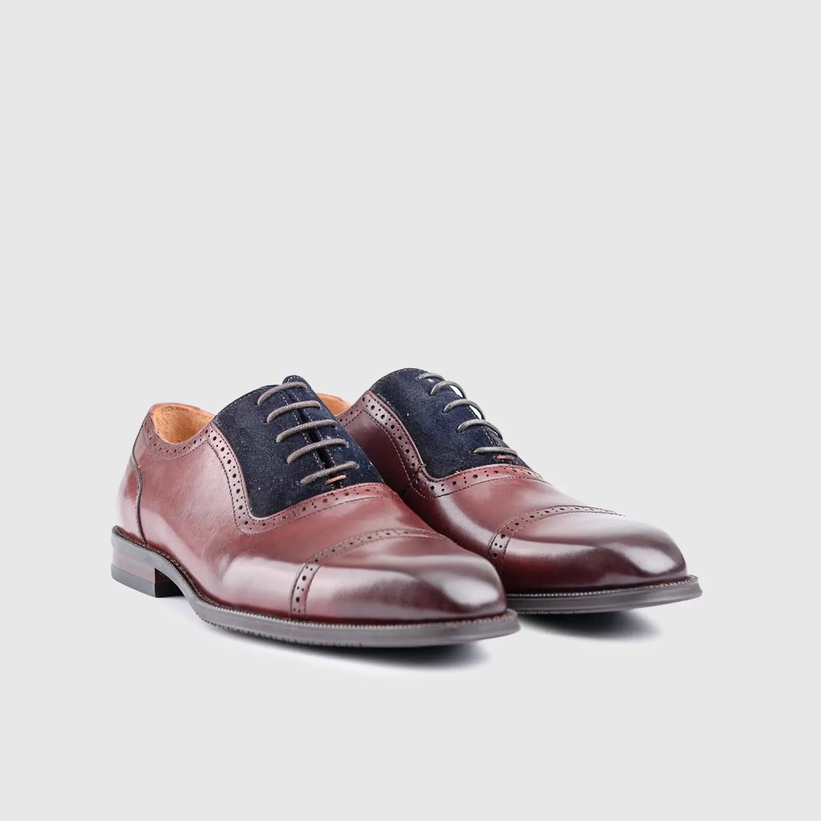 Dress Oxfords Burgandy /Navy EL007 Oxfords | familyshoecentre