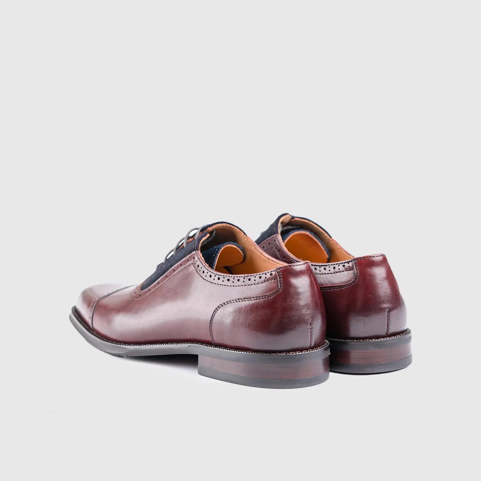 Dress Oxfords Burgandy /Navy EL007 Oxfords | familyshoecentre