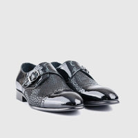 Dress Single Monk Black EL018 Oxfords | familyshoecentre