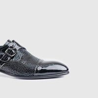 Dress Single Monk Black EL018 Oxfords | familyshoecentre