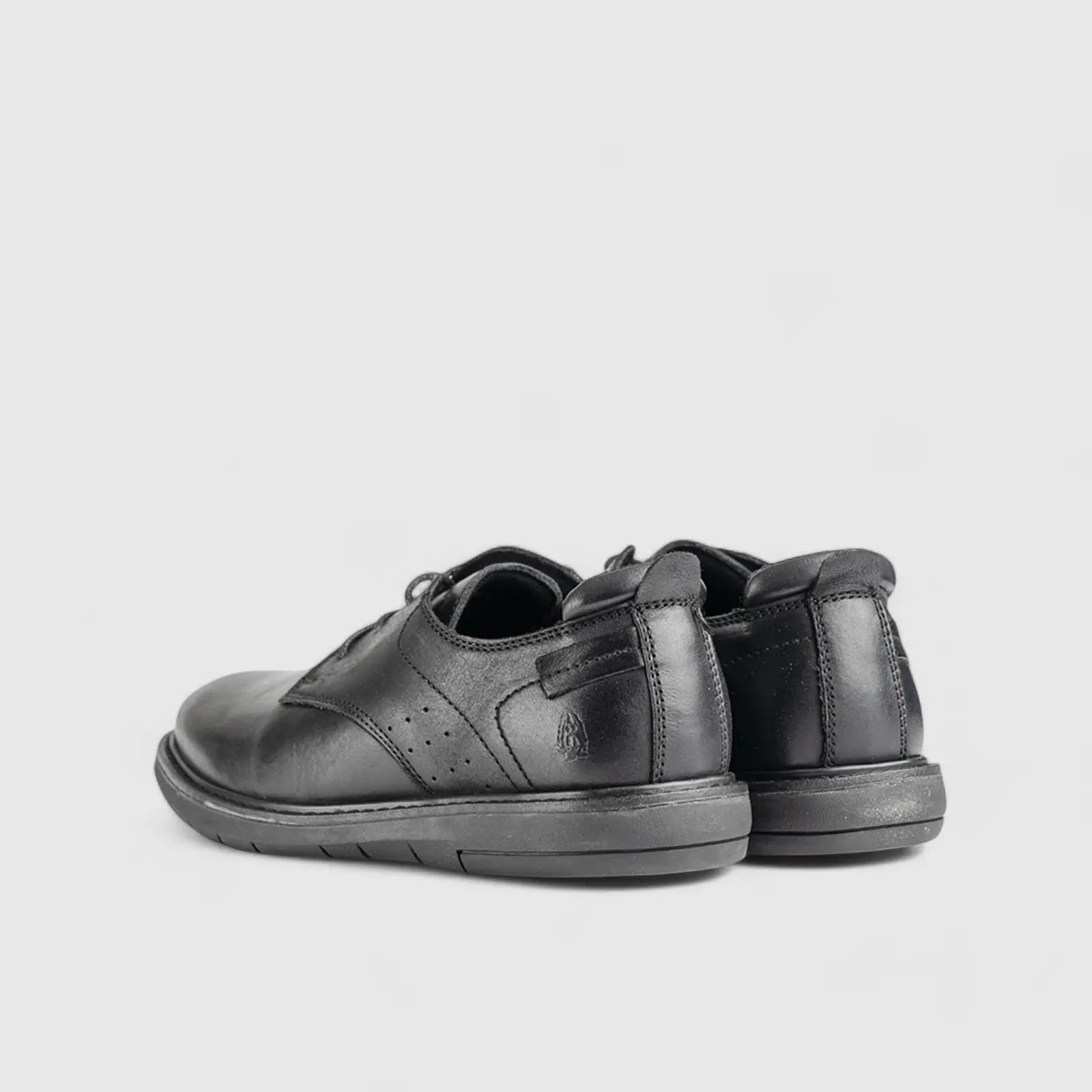 Dylan Casual Oxfords Black Waxy Oxfords | familyshoecentre