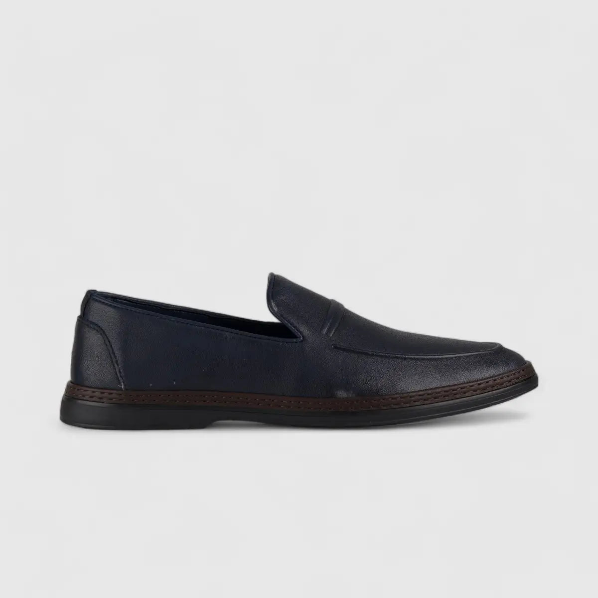 Formales Leather Loafers Navy 2173A-6 Loafers | familyshoecentre