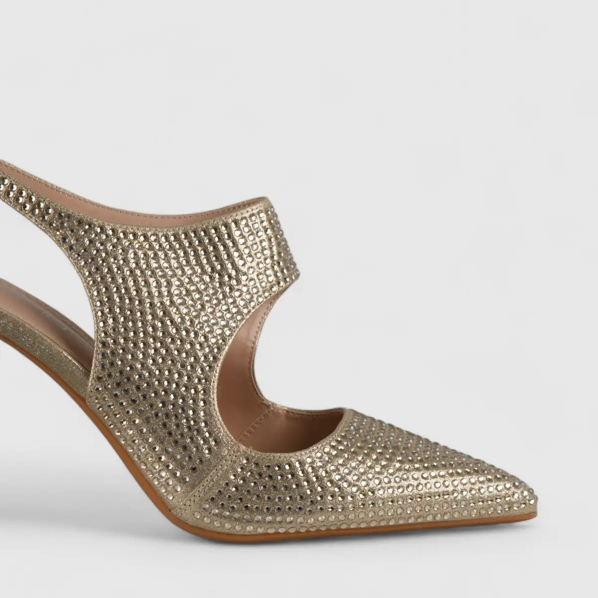 Bulbul Evening Court Shoe Gold LI001 Heels | familyshoecentre