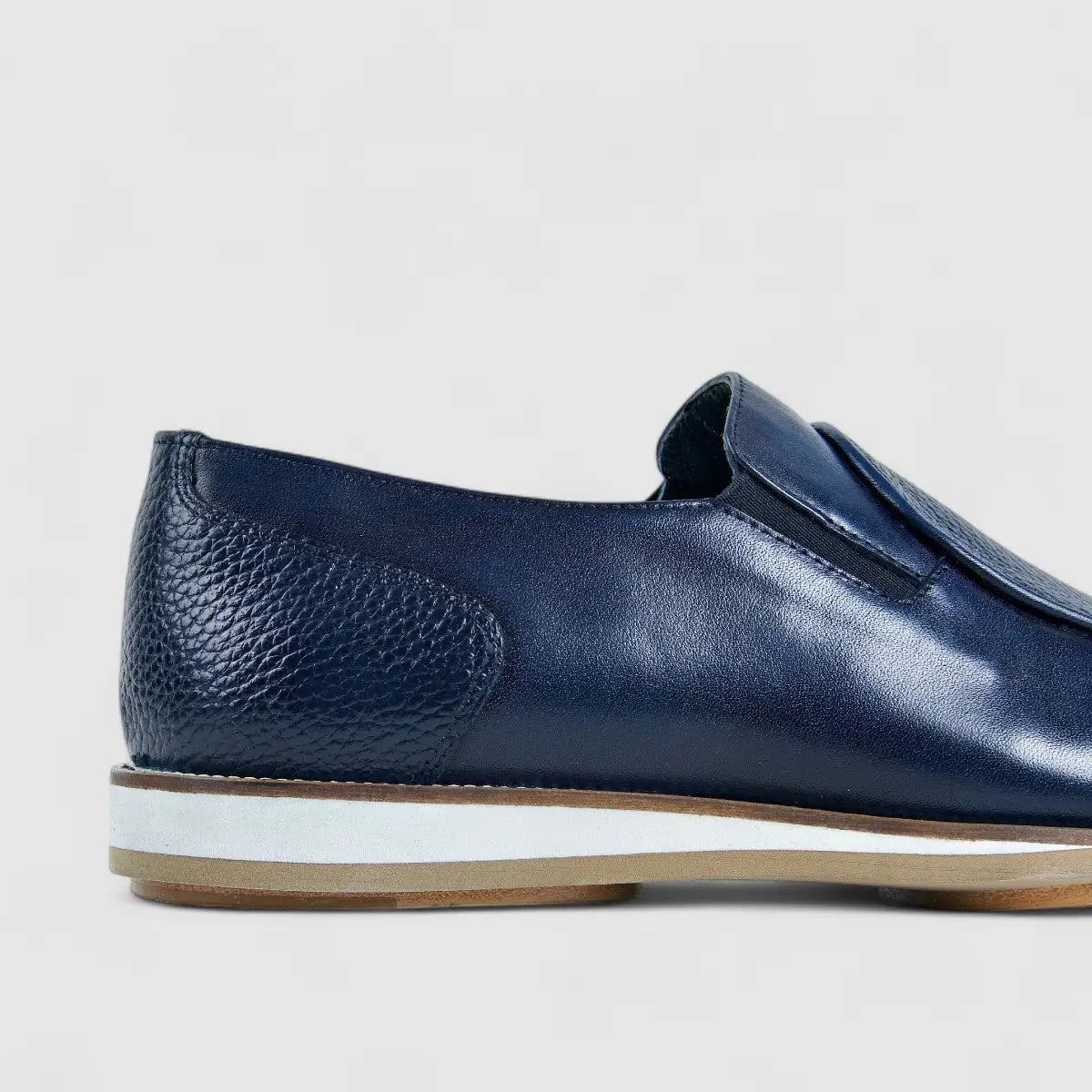 Bulletti Leather Slip On Navy 24-433 BC2 Oxfords | familyshoecentre