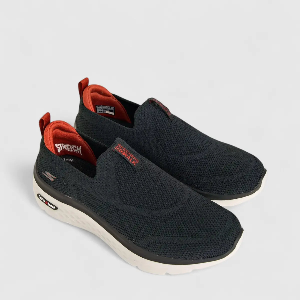 Skechers Men's Comfort Slip On Go Walk Hyper Burst 216189 Black/White/Red SM115