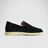 Bulletti Men's Suede Loafer F2406048 Black BK2 Loafers | familyshoecentre